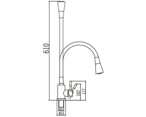 Смеситель для кухни Savol S-3002LM12 цвет Сатин Бежевый