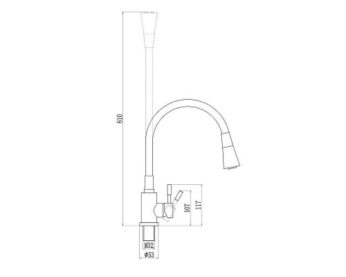 Смеситель для кухни Savol S-3002QM-01 цвет Графит Черный