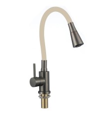 Смеситель для кухни Savol S-3002QM-12 цвет Графит Бежевый