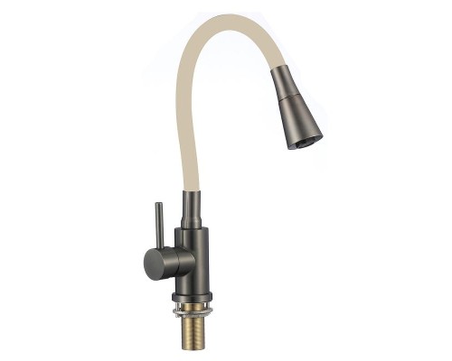 Смеситель для кухни Savol S-3002QM-12 цвет Графит Бежевый
