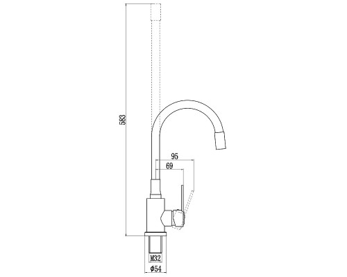 Смеситель для кухни Savol S-3002W-02 цвет Белый