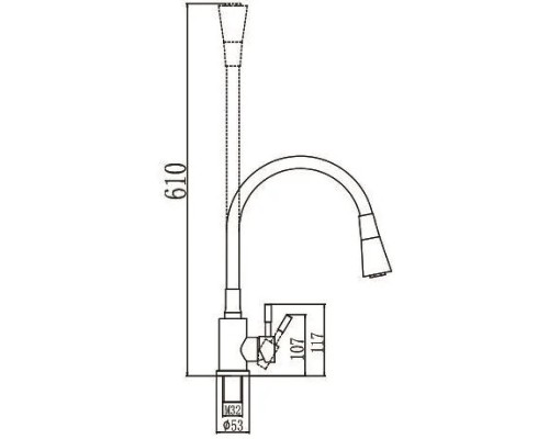 Смеситель для кухни Savol S-3002WM цвет Белый