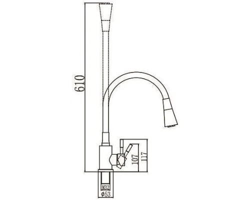 Смеситель для кухни Savol S-3002YM цвет Бежевый