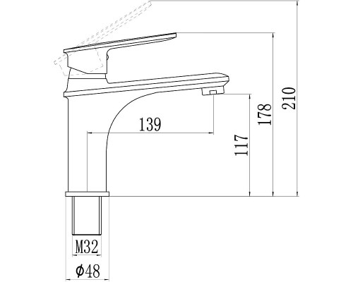 Смеситель для раковины Savol S-600601A цвет Хром