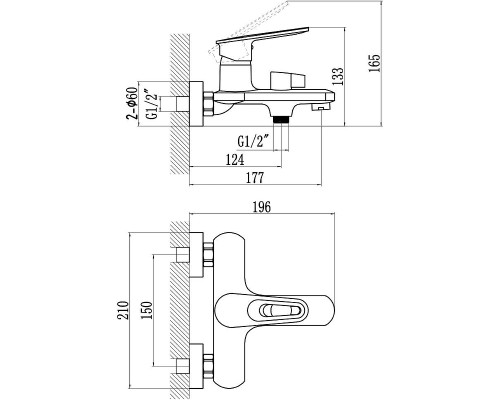 Смеситель для ванны Savol S-600603A цвет Хром