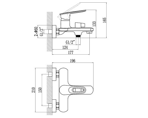 Смеситель для ванны Savol S-600603AW цвет Белый Хром