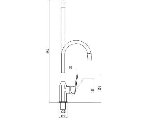 Смеситель для кухни Savol S-600606A цвет Хром Белый