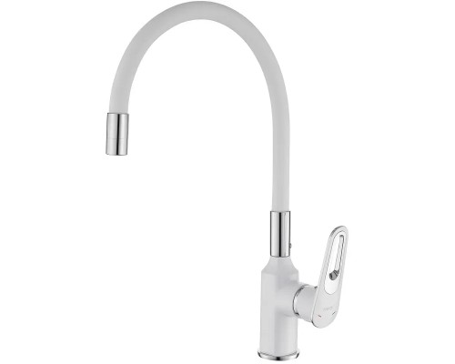 Смеситель для кухни Savol S-600606AW цвет Белый Хром