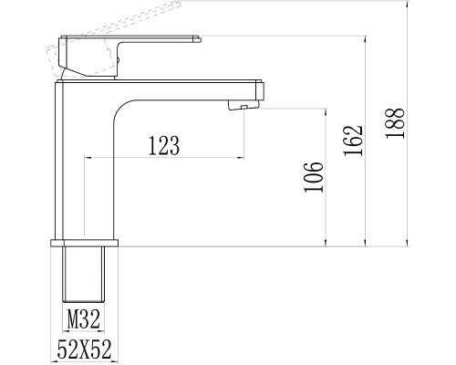 Смеситель для раковины Savol S-600701 цвет Хром