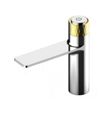 Смеситель для раковины Savol S-601810AB цвет Хром Золото
