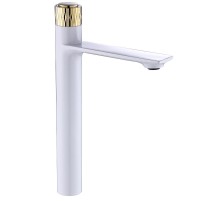 Смеситель для раковины Savol S-601810GWB цвет Белый Золото