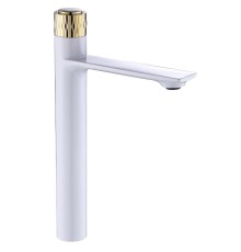Смеситель для раковины Savol S-601810GWB цвет Белый Золото