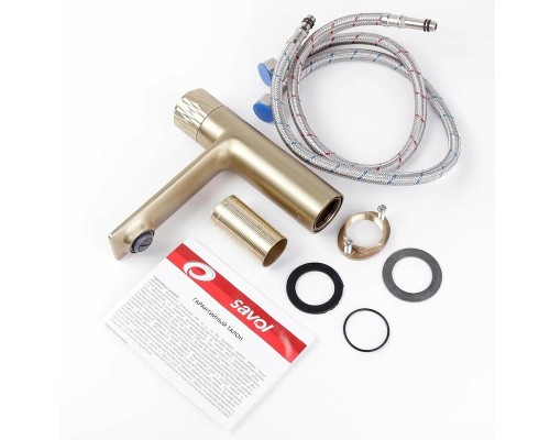 Смеситель для раковины Savol S-601810LB цвет Золото