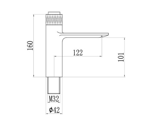 Смеситель для раковины Savol S-601810LB цвет Золото