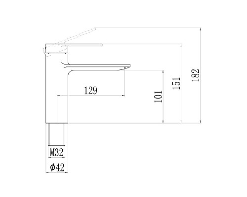 Смеситель для раковины Savol S-601811H цвет Черный