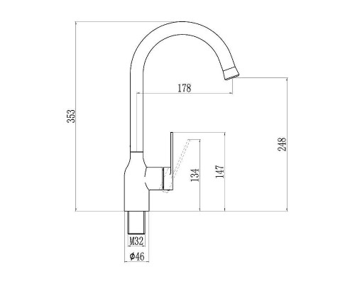 Смеситель для кухни Savol S-601816 цвет Хром