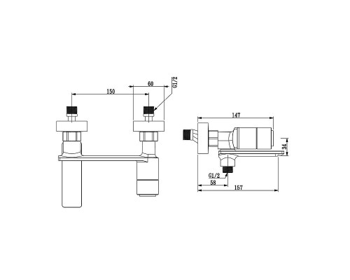 Смеситель для ванны Savol S-601831WB цвет Белый Золото