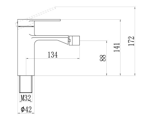 Смеситель для биде Savol S-601860H цвет Черный