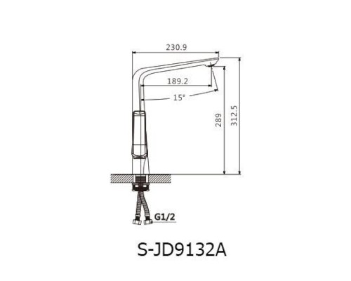 Смеситель для кухни Savol S-JD9132A цвет Хром
