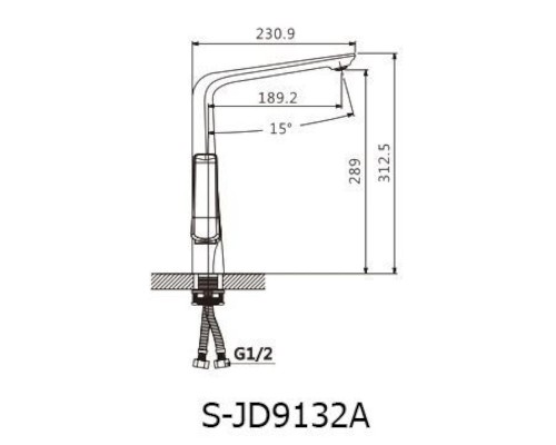 Смеситель для кухни Savol S-JD9132AW цвет Белый