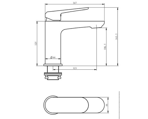 Смеситель для раковины Savol SK-H6201 цвет Белый Хром