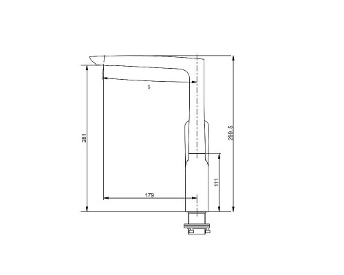Смеситель для кухни Savol SK-H7001 цвет Хром