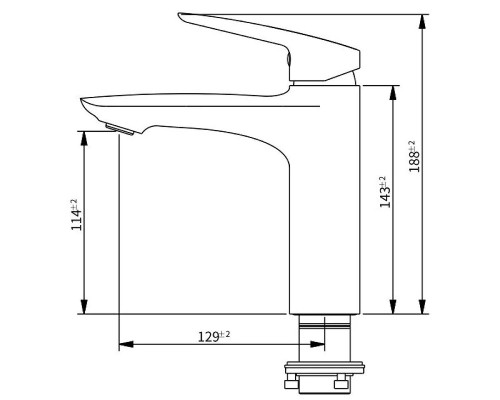 Смеситель для раковины Savol SK-H7206 цвет Хром