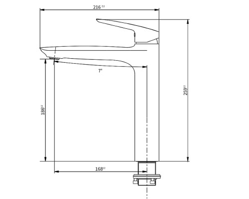 Смеситель для раковины Savol SK-H7210 цвет Хром