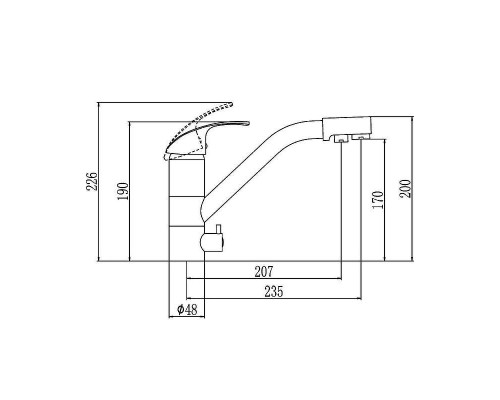 Смеситель для кухни Savol S-L1321 цвет Хром