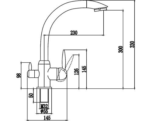 Смеситель для кухни Savol S-L1699 цвет Хром