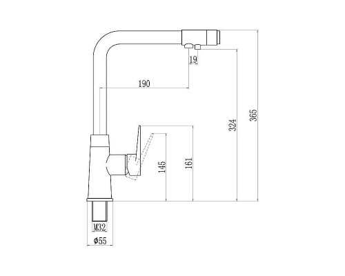 Смеситель для кухни Savol S-L1804 цвет Хром