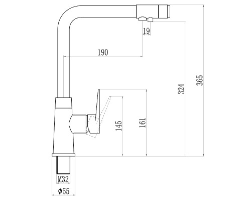 Смеситель для кухни Savol S-L1804C цвет Бронза