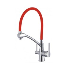 Смеситель для кухни Savol S-L1805-03 цвет Хром Красный