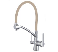 Смеситель для кухни Savol S-L1805-12 цвет Хром Бежевый