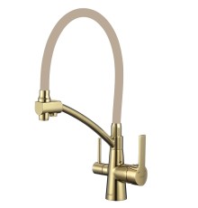Смеситель для кухни Savol S-L1805B-12 цвет Золото Бежевый