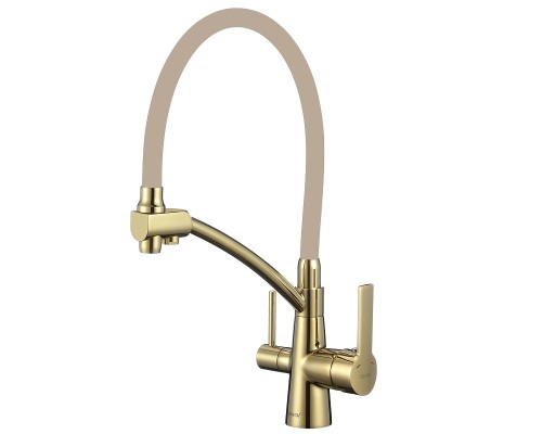 Смеситель для кухни Savol S-L1805B-12 цвет Золото Бежевый
