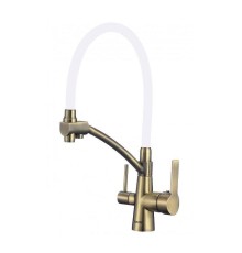 Смеситель для кухни Savol S-L1805C-02 цвет Бронза Белый