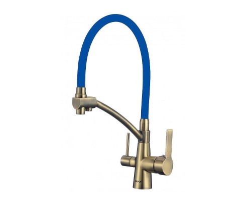 Смеситель для кухни Savol S-L1805C-05 цвет Бронза Синий
