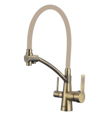 Смеситель для кухни Savol S-L1805C-12 цвет Бронза Бежевый