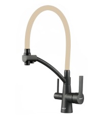 Смеситель для кухни Savol S-L1805H-12 цвет Черный Бежевый