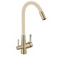 Смеситель для кухни Savol S-L1806C-12 цвет Бронза Бежевый