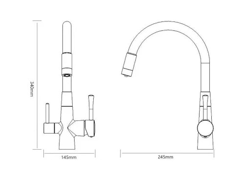 Смеситель для кухни Savol S-L1806C-12 цвет Бронза Бежевый