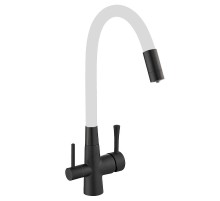 Смеситель для кухни Savol S-L1806H-02 цвет Черный Белый