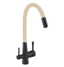 Смеситель для кухни Savol S-L1806H-12 цвет Черный Бежевый