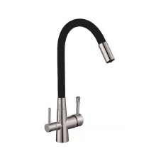 Смеситель для кухни Savol S-L1806L-01 цвет Сатин Черный