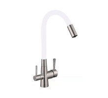 Смеситель для кухни Savol S-L1806L-02 цвет Сатин Белый