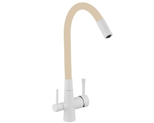 Смеситель для кухни Savol S-L1806W-12 цвет Белый Бежевый