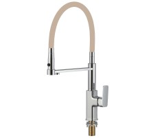 Смеситель для кухни Savol S-L1808-12 цвет Хром Бежевый