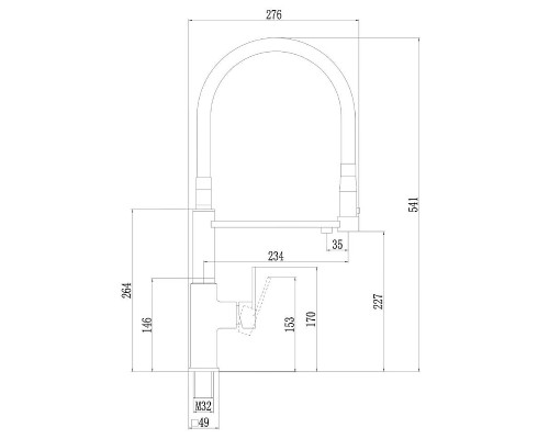 Смеситель для кухни Savol S-L1808-12 цвет Хром Бежевый