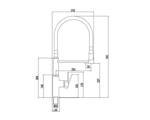 Смеситель для кухни Savol S-L1808C-02 цвет Бронза Белый